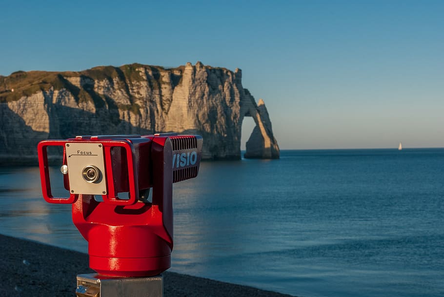 etretat, needle, creuse, normandy, cliff, france, sea, landscape HD wallpaper