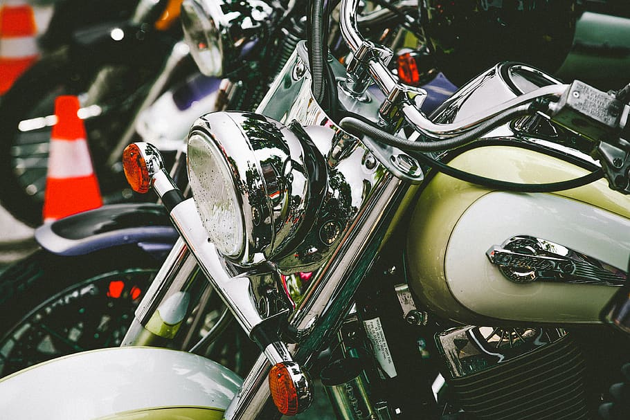 Black and Gray Cruiser Motorcycle, chopper, chrome, drive, extreme HD wallpaper