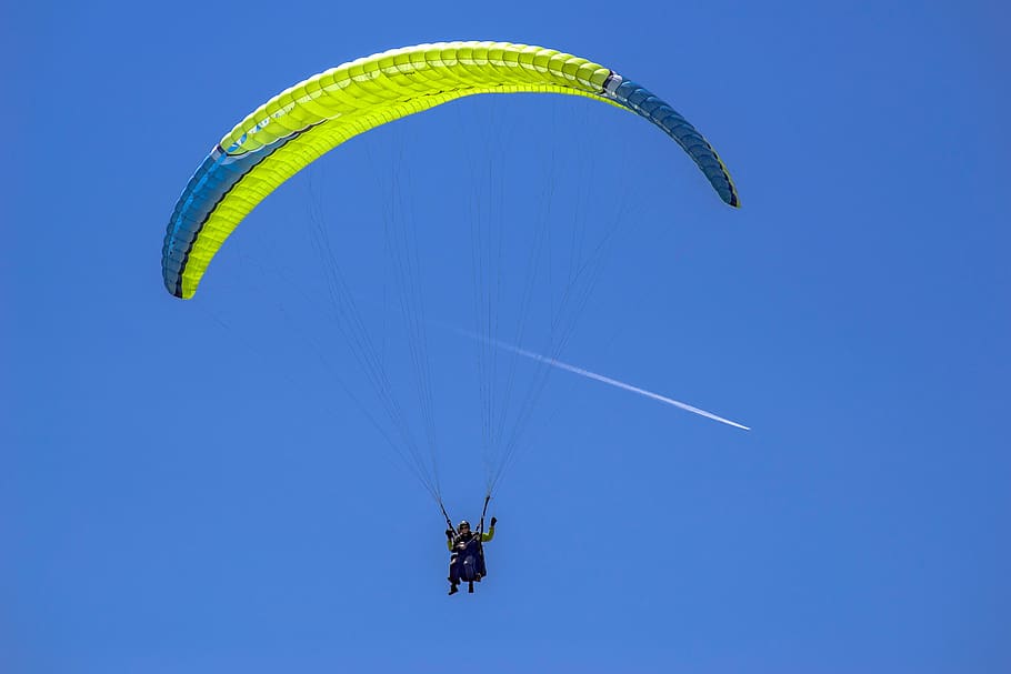 paraglide, gliding, paraglider, parachute, flying, sport, sky HD wallpaper