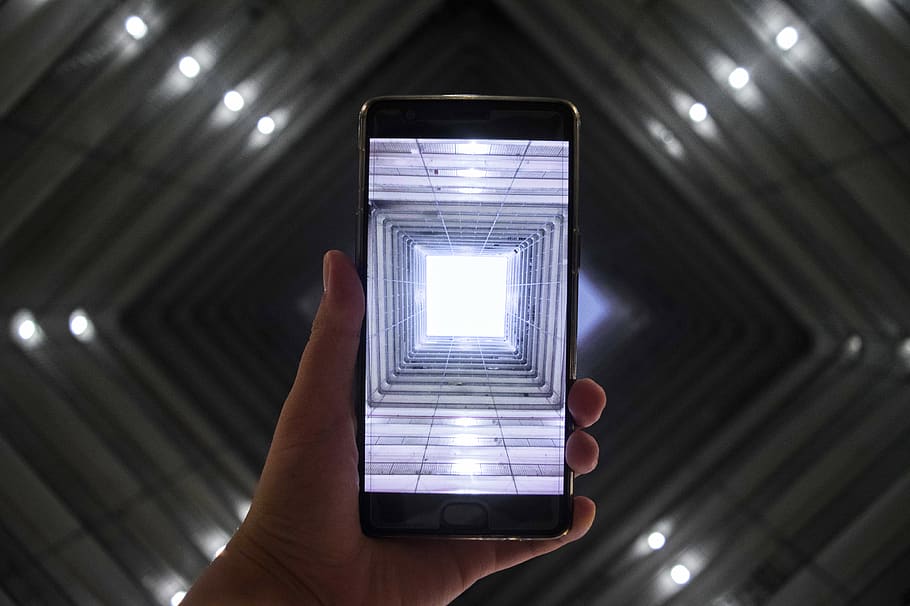 Person Holding Black Smartphone With Illustration Photo, architecture HD wallpaper