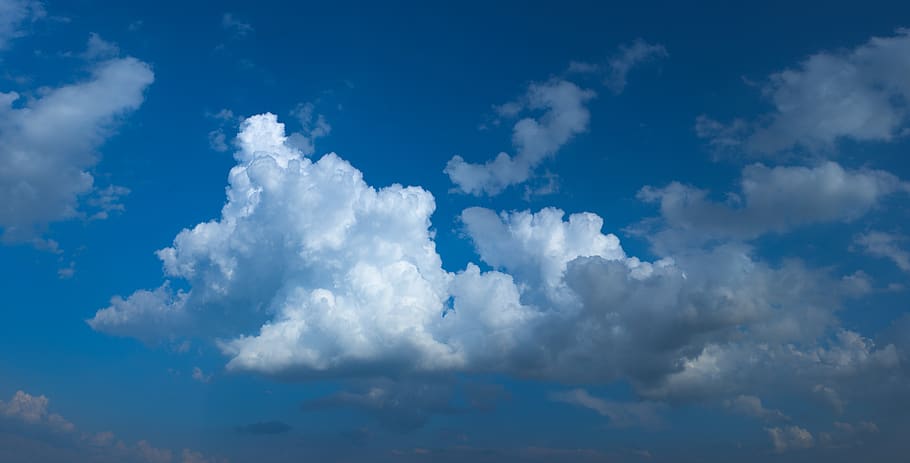 belarus, slonim, blue, sun, clouds, wide, summer, sky, cloud - sky HD wallpaper