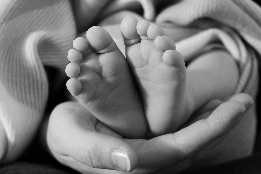 Baby, young, human body part, child, human foot, beginnings HD wallpaper