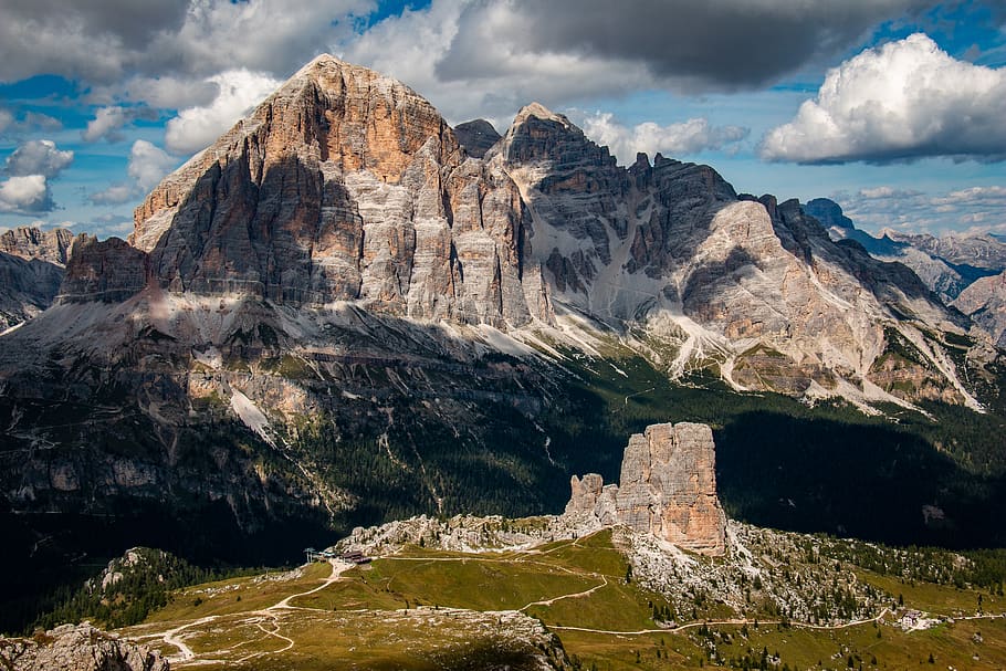 gray mountain range, nature, outdoors, cliff, peak, scenery, landscape HD wallpaper