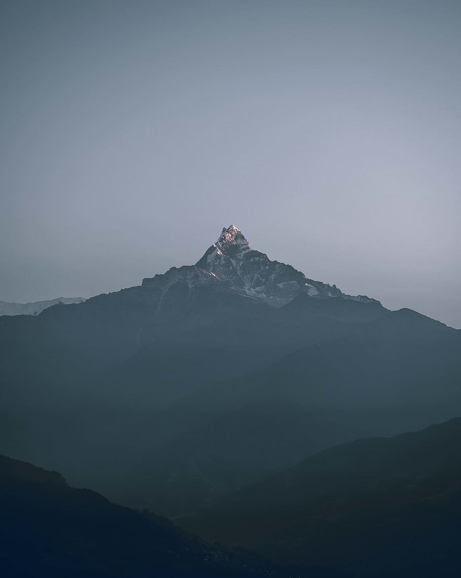 mountain during daytime, one person, scenics - nature, beauty in nature HD wallpaper