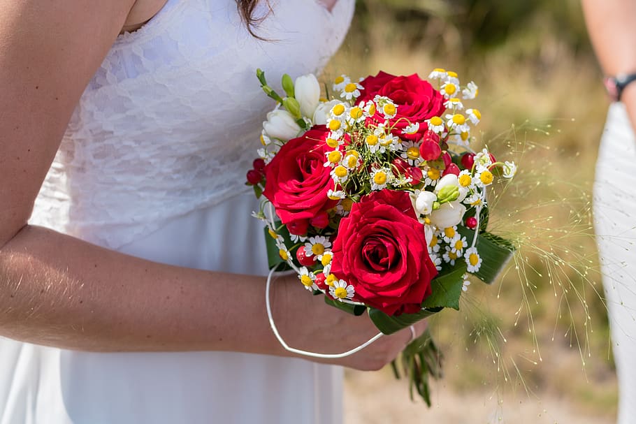wedding, bouquet, bride, flower, flowering plant, beauty in nature HD wallpaper