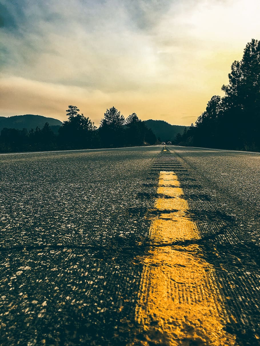 Photo of the Road, asphalt, clouds, cloudy, dawn, dusk, guidance HD wallpaper