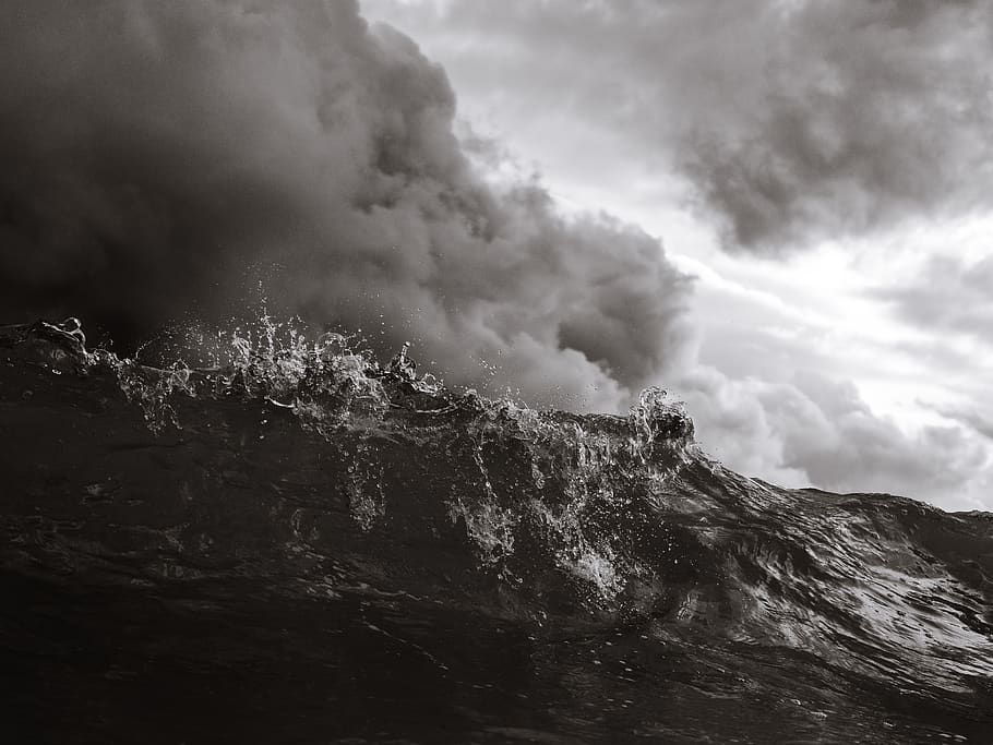 wave, surf, shorebreak, beach, ocean, sea, nature, waves, seascape HD wallpaper