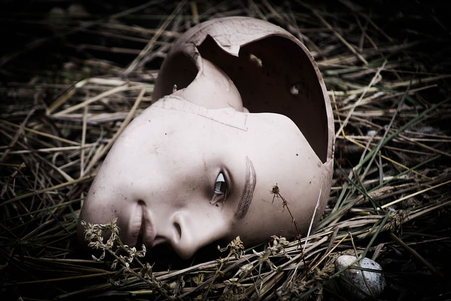 broken head, alone, lonely, depression, loneliness, art, model HD wallpaper