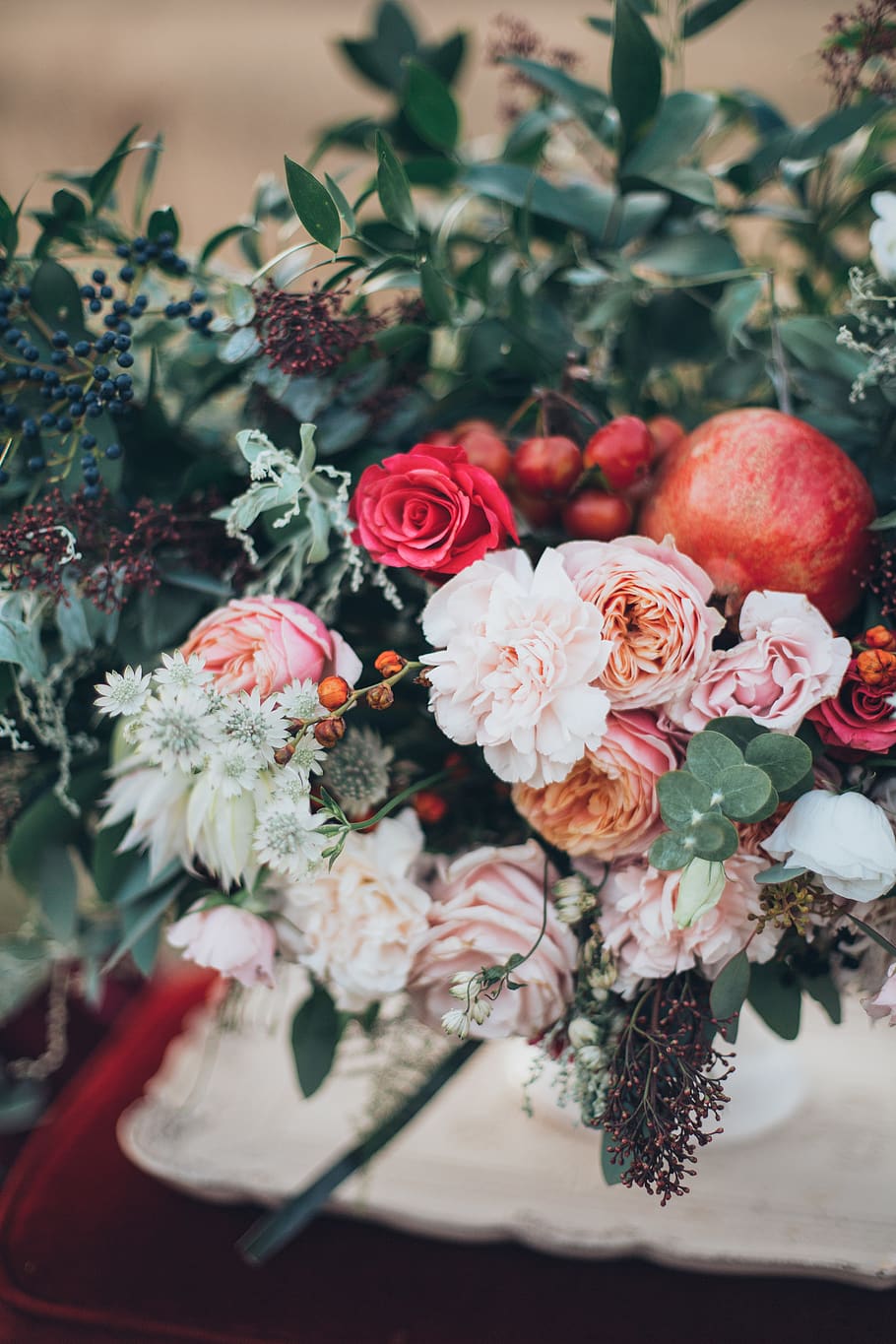 Close-up Photography of Assorted-colored Flowers, apple, arrangement HD wallpaper