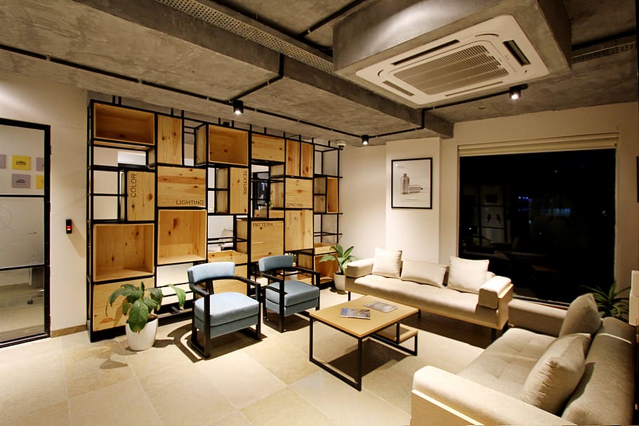 Empty Living Room, aircon, apartment, architectural design, architecture, HD wallpaper
