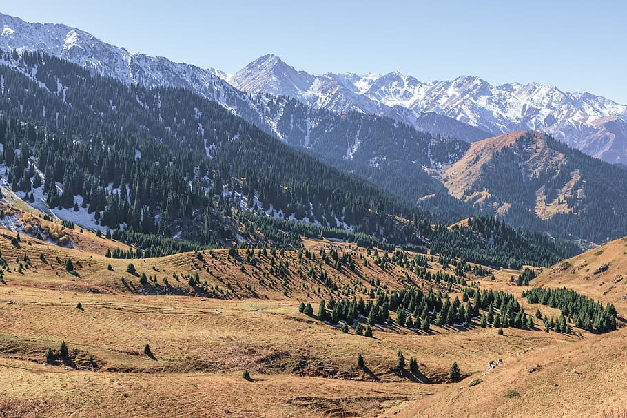 Photography Mountains, almaty, central asia, daylight, kazakhstan, HD wallpaper
