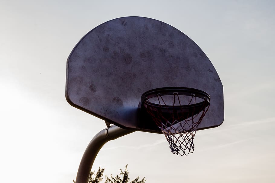 basketball, hoop, basketball - sport, basketball hoop, sky HD wallpaper