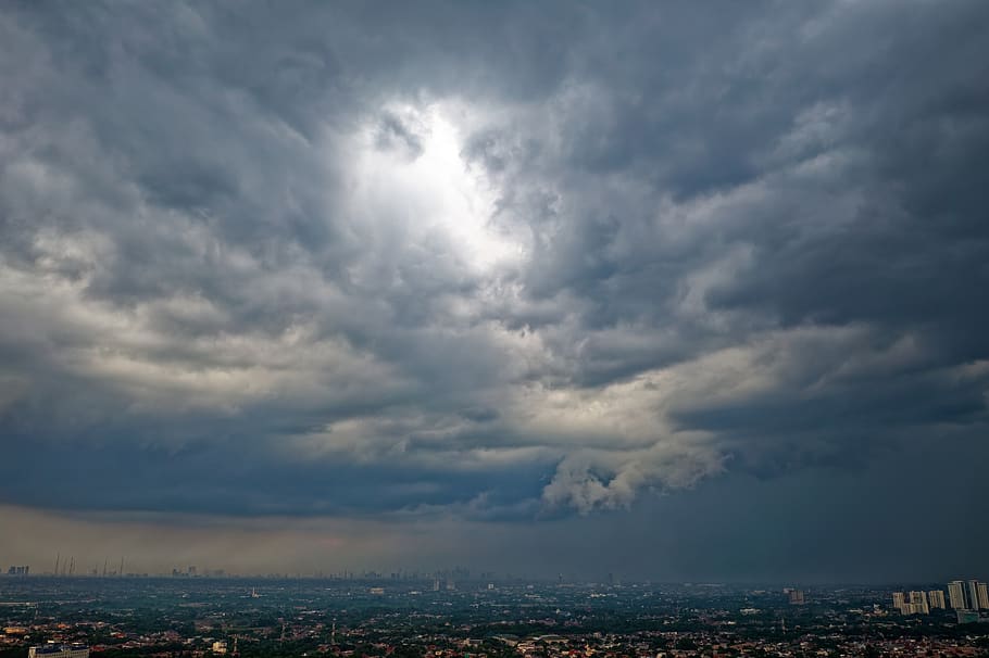 Cloudy Sky, city, clouds, overcast, urban, cloud - sky, building exterior HD wallpaper
