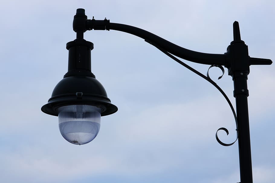 canada, toronto, park, snow, winter, cold, lamp, frozen, black HD wallpaper