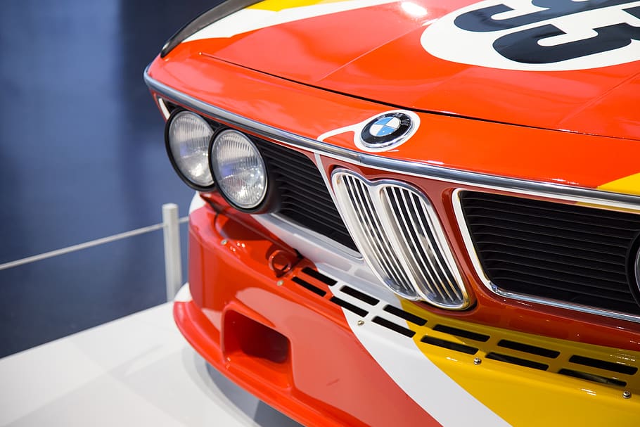 orange BMW vehicle, transportation, red, mode of transportation HD wallpaper