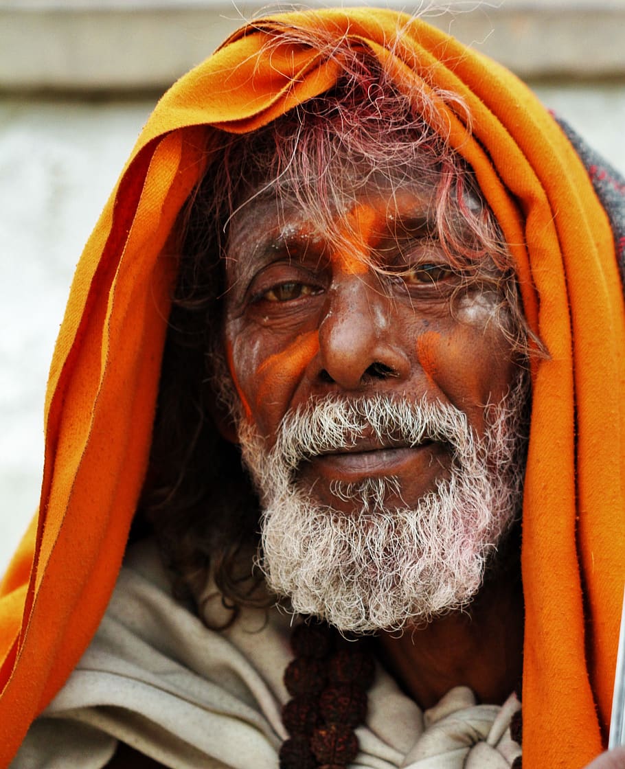 india, varanasi, real people, senior adult, one person, portrait HD wallpaper
