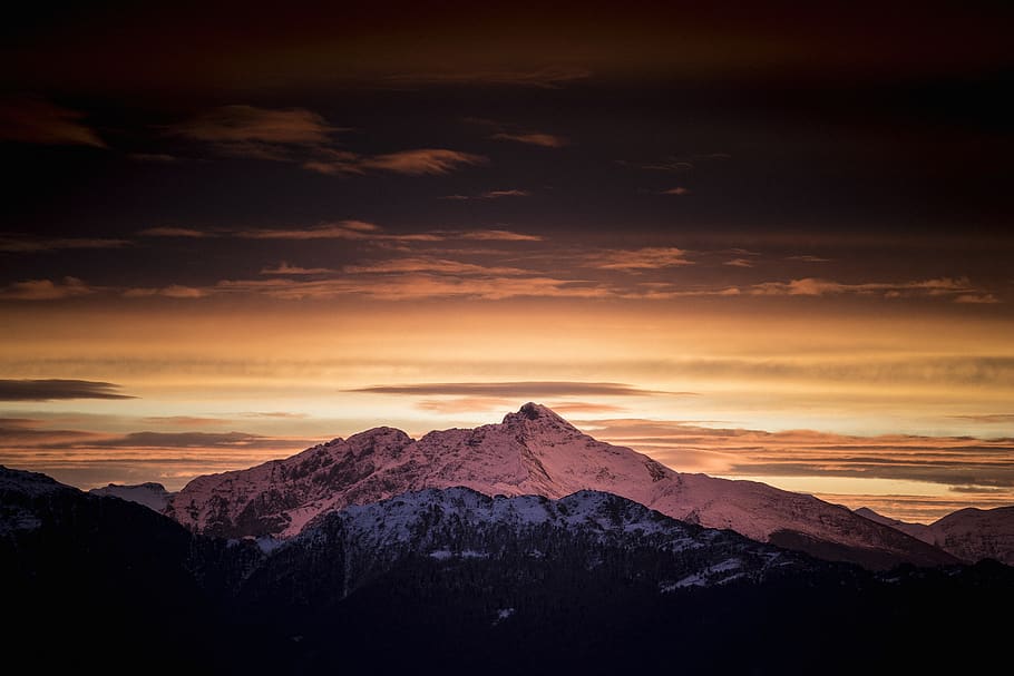 mountain peak, scenics - nature, sky, beauty in nature, environment HD wallpaper
