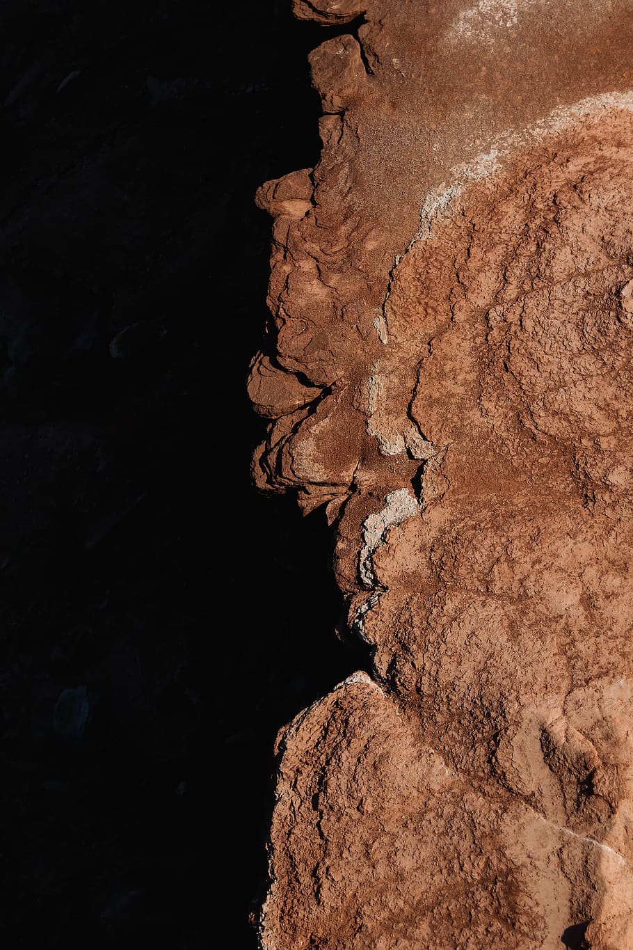 brown soil, nature, cave, ground, rock, outdoors, geology, drone HD wallpaper