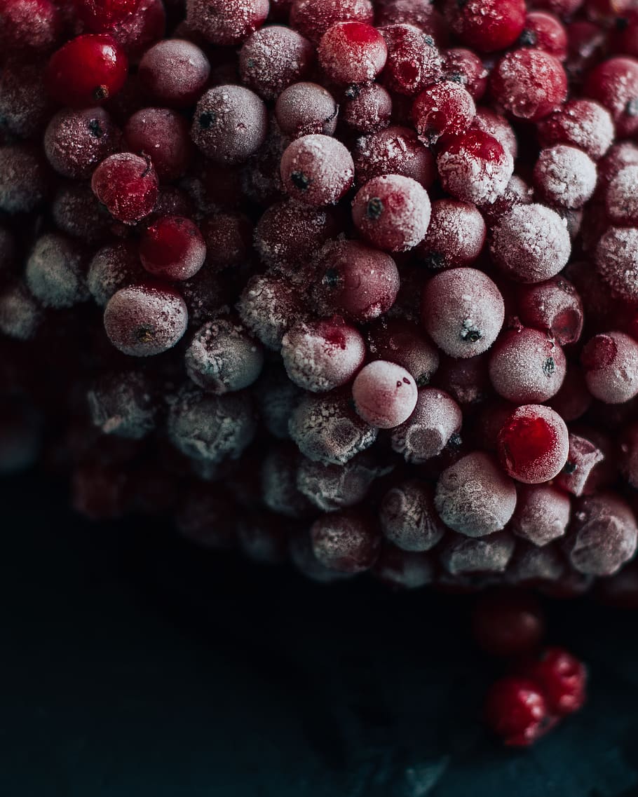 Selective Focus Photography of Red Berries, bunch, chilled, close-up HD wallpaper