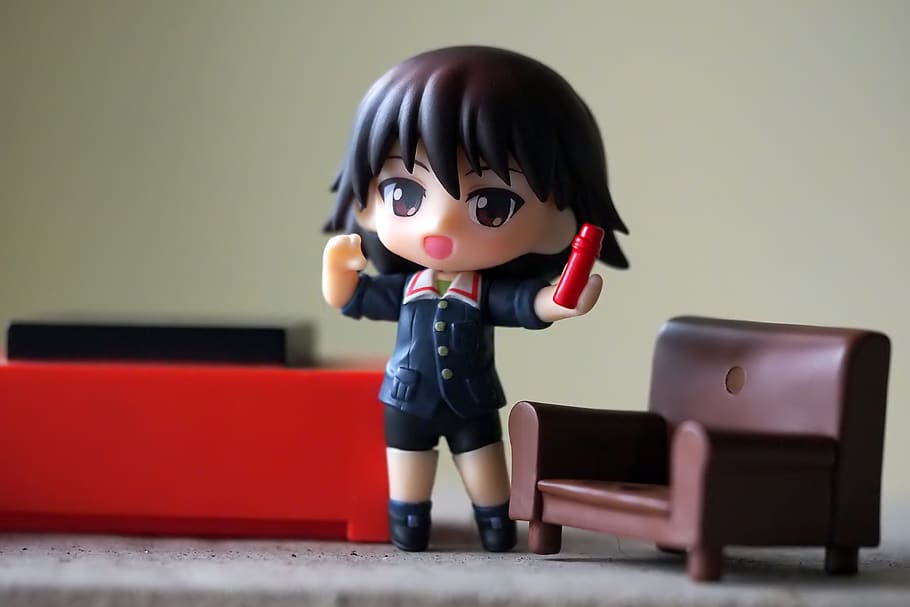 toy, figurine, small, cute, young, lady, japanese, cartoon