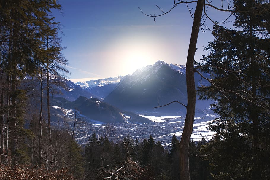 landscape, outlook, view, valley, mountains, mountain peaks HD wallpaper