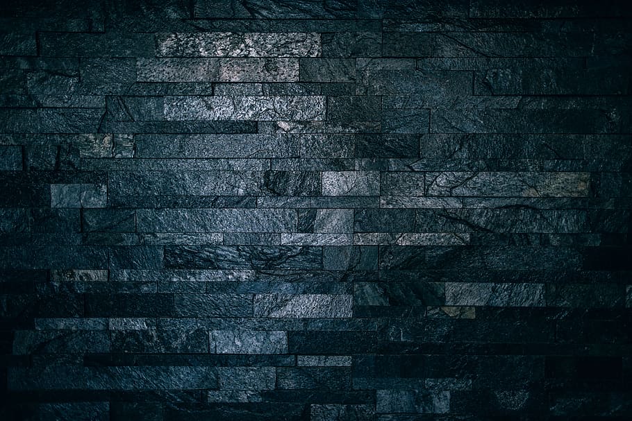 abstract, architecture, background, black, brick, texture, wall, HD wallpaper