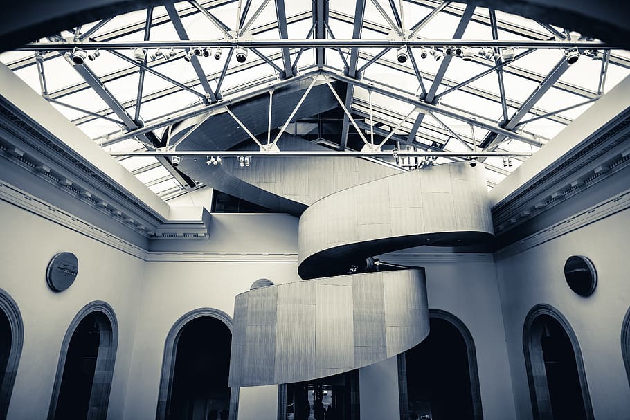 building, architecture, window, skylight, planetarium, office building HD wallpaper