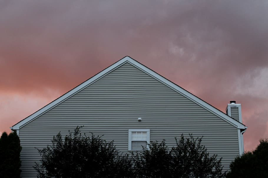 united states, chantilly, pink, sunset, summer, suburban, house