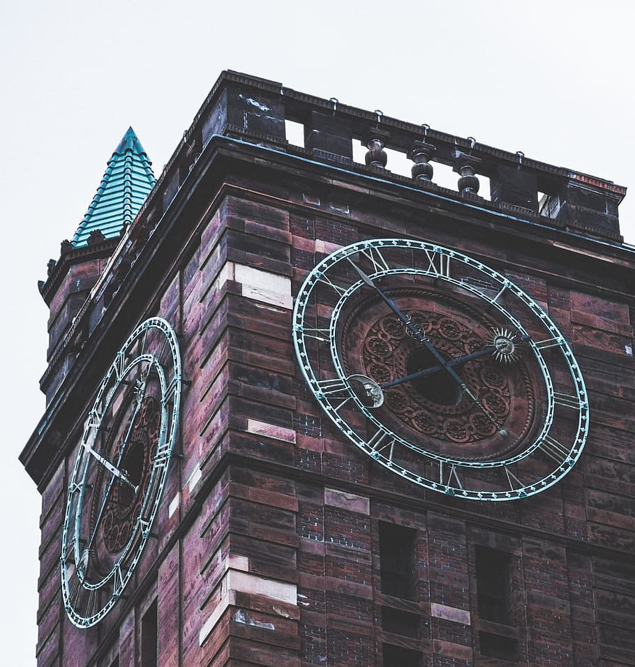 clock, old, texture, building, city, urban, european, time HD wallpaper