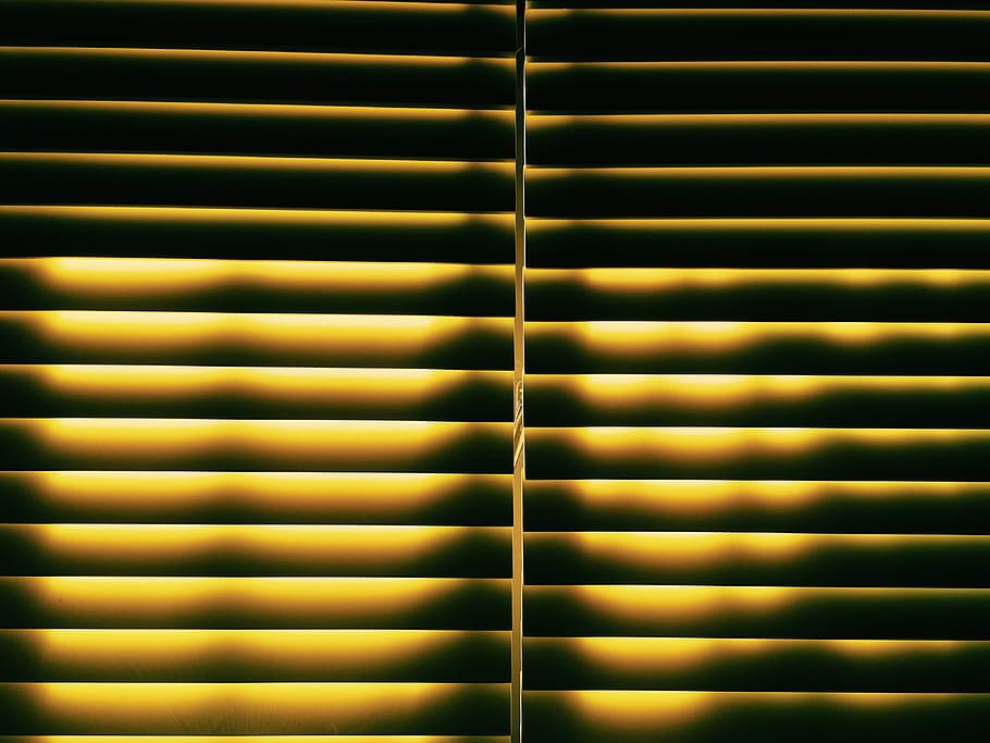 White Window Blinds, horizontal, pattern, yellow, backgrounds HD wallpaper
