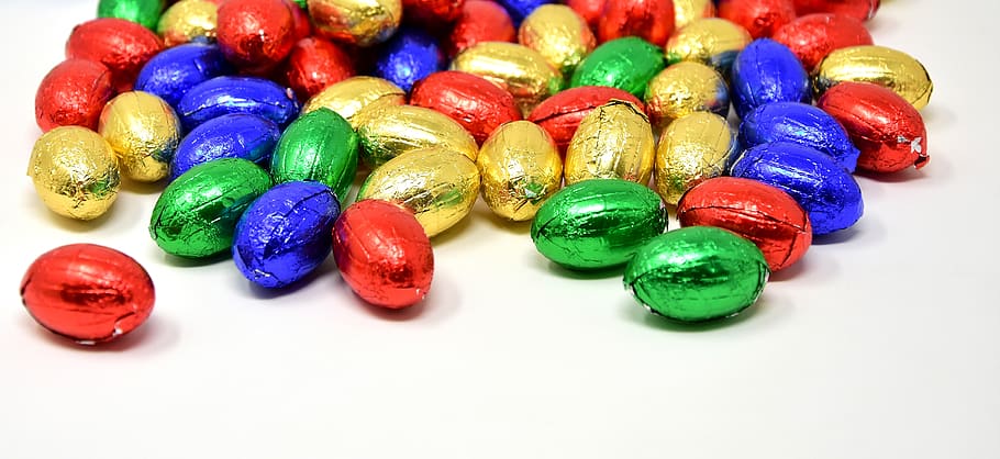 easter, chocolate eggs, colorful, easter eggs, colorful eggs HD wallpaper