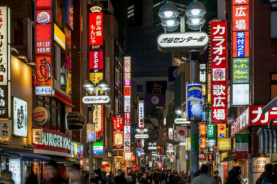 black and red computer tower, pedestrian, person, human, city HD wallpaper