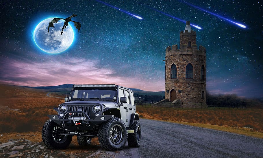 sky, moon, travel, light, landscape, outdoors, exploration HD wallpaper