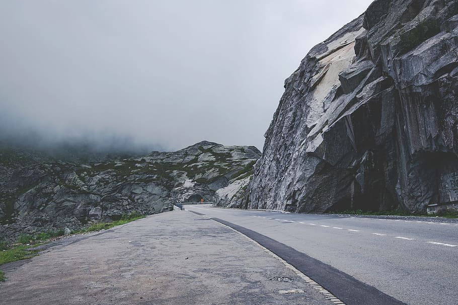 highway, road, route, path, pathway, nature, landscape, mountain HD wallpaper