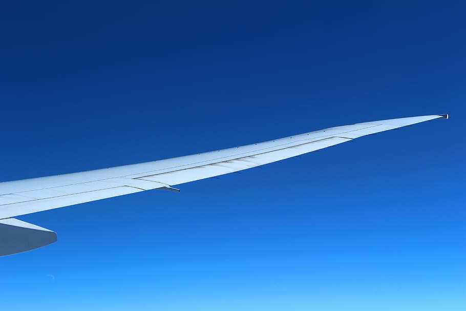 aeroplane, wing, air, blue, sky, engine, airplane, air vehicle HD wallpaper