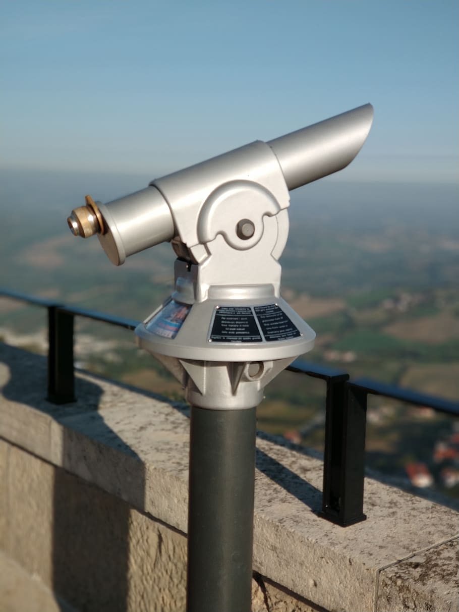 telescope, height, railing, coin operated, coin-operated binoculars HD wallpaper