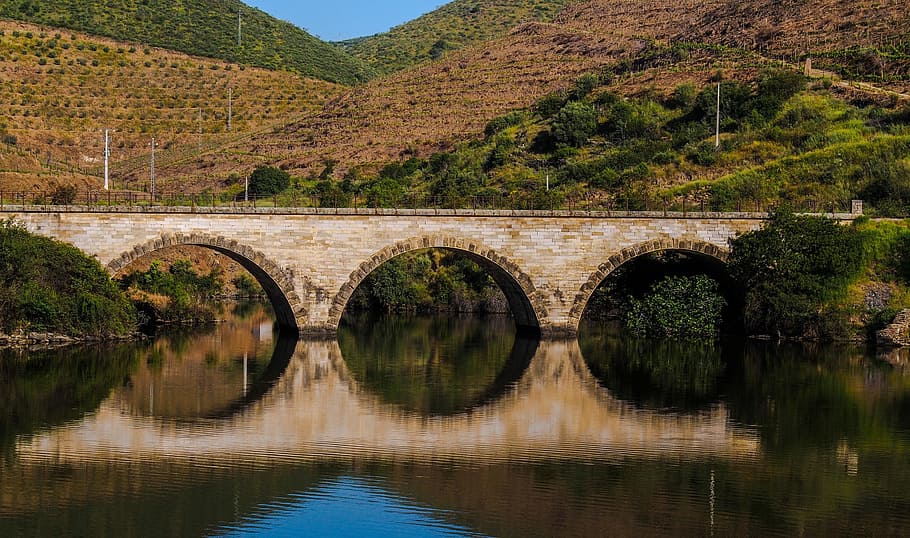 mirror, reflection, bridge, construction, architecture, route HD wallpaper