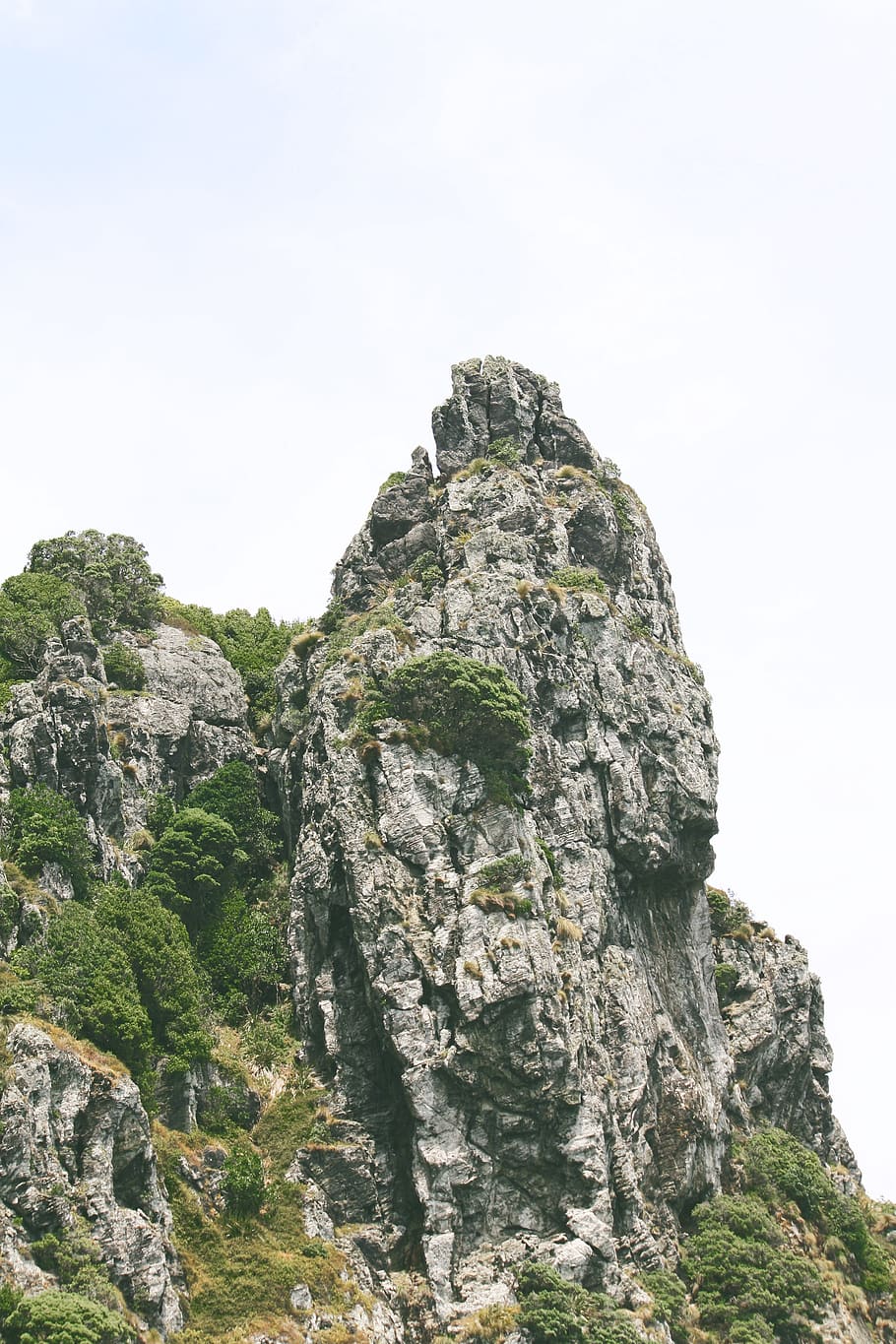 sky, rock, nature, solid, rock formation, low angle view, rock - object HD wallpaper