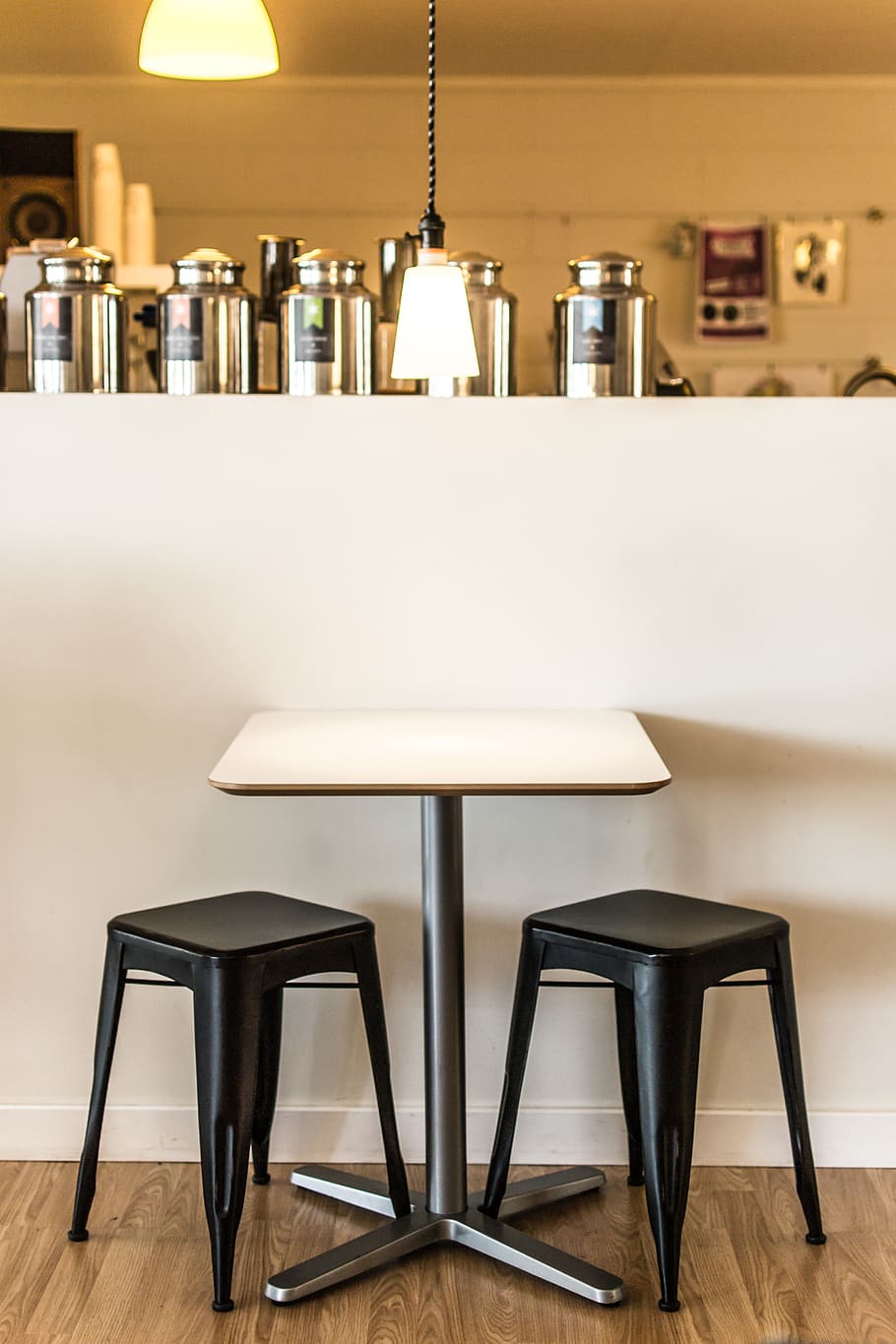 table, chairs, coffee shop, two, date, light, restaurant, double HD wallpaper