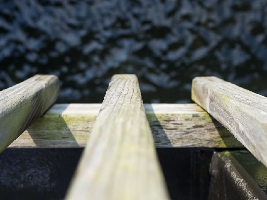 Dock over Water, wood, wood - material, no people, nature, close-up HD wallpaper