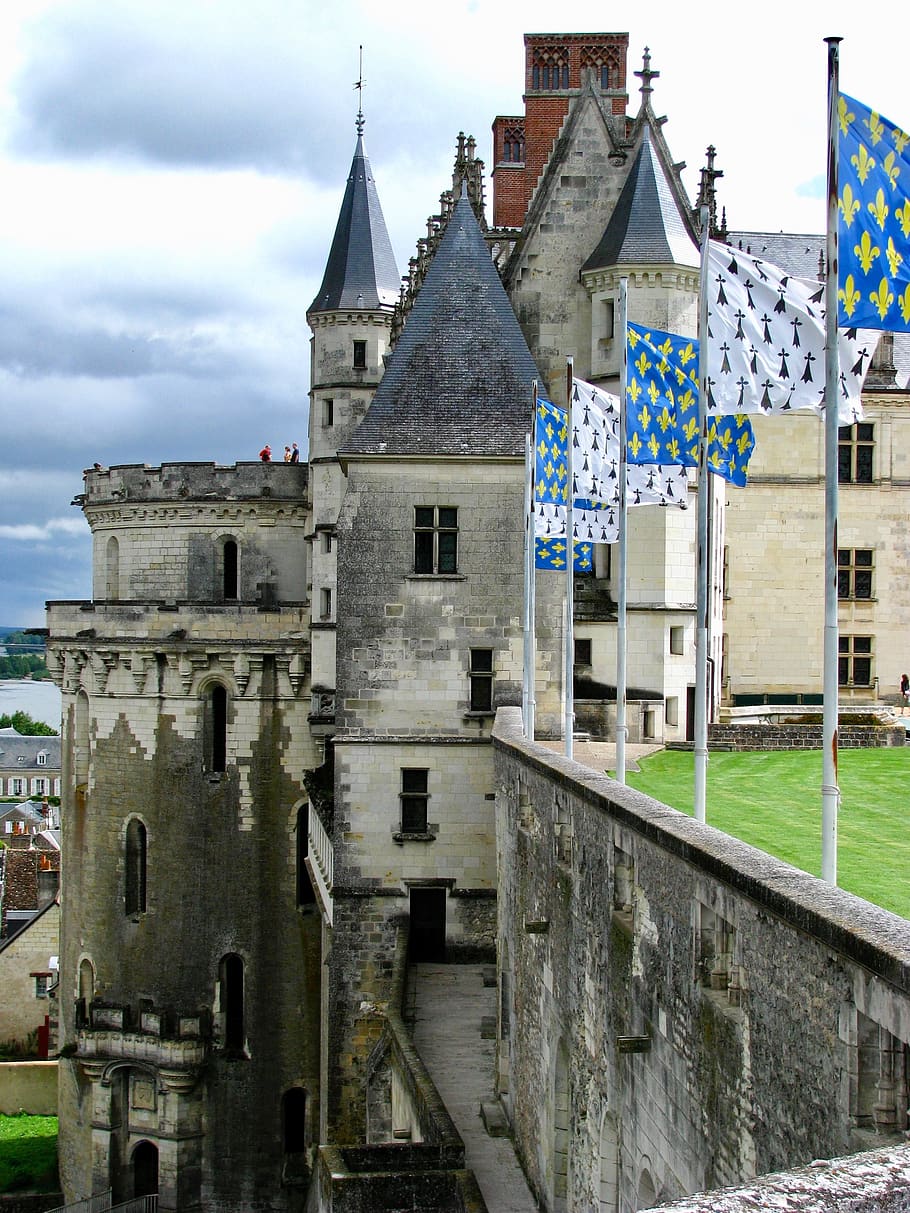 france, loire, castles, chateau amboise, architecture, building exterior