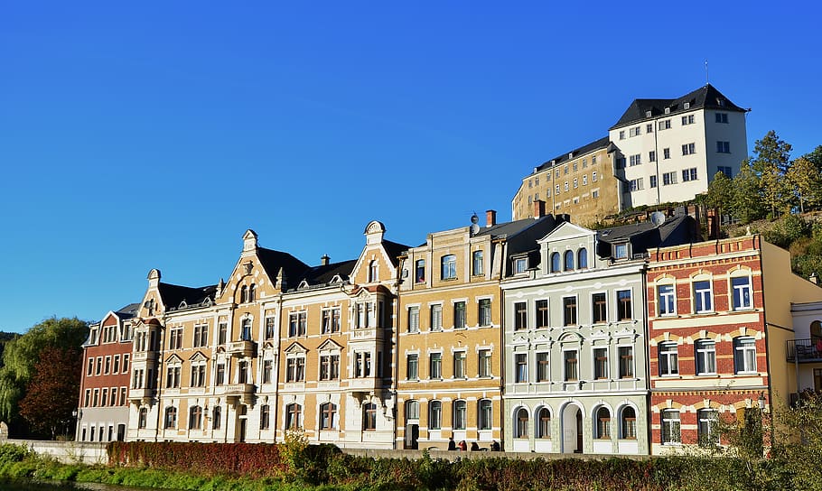greiz, upper castle, architecture, thuringia germany, building exterior HD wallpaper