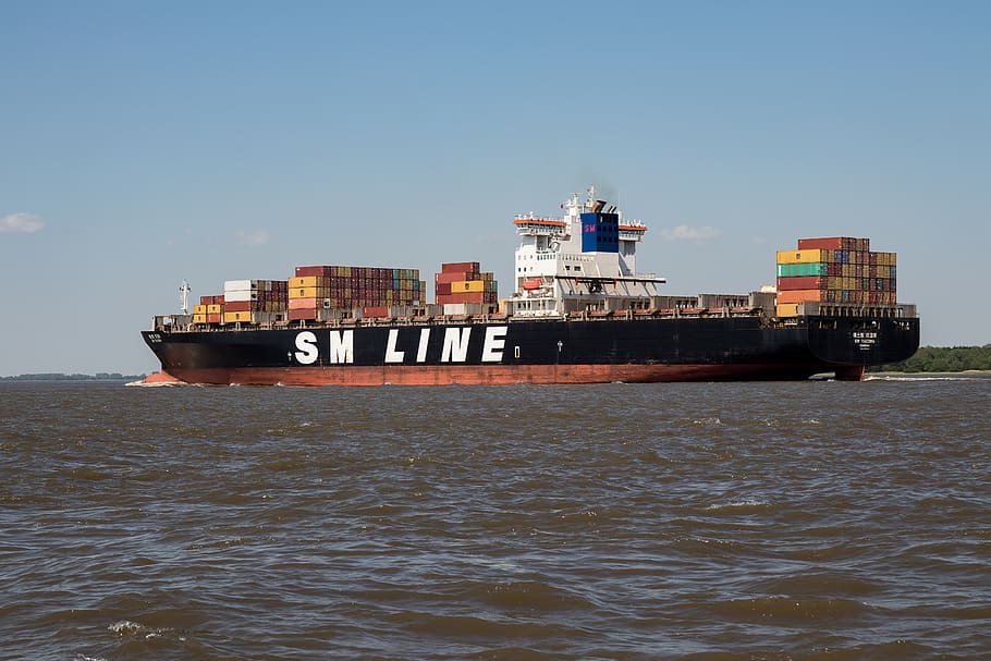 container ship, freighter, frachtschiff, transport, shipping HD wallpaper