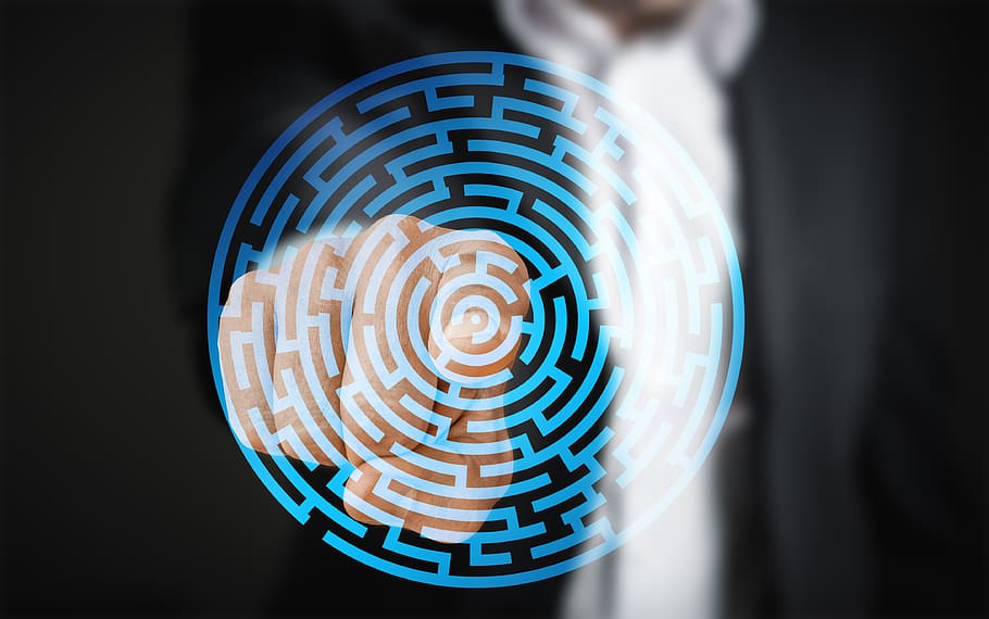 labyrinth, finger, control, turn on, touch, programming interface HD wallpaper