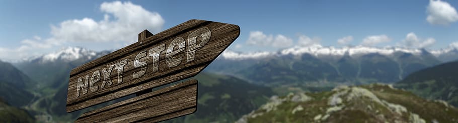 directory, signposts, step, next, task, step by step, mountain HD wallpaper
