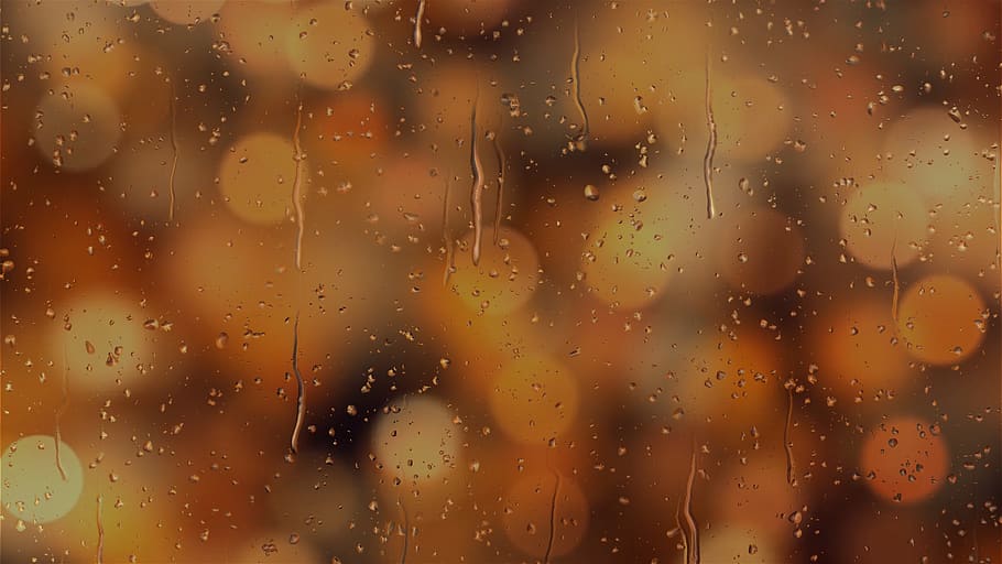 background, bokeh, rain, light, blur, drops, water, night lights HD wallpaper