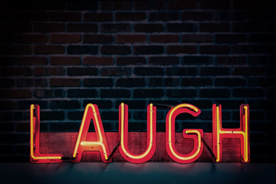 laugh, light, play, halloween, illuminated, red, text, communication HD wallpaper