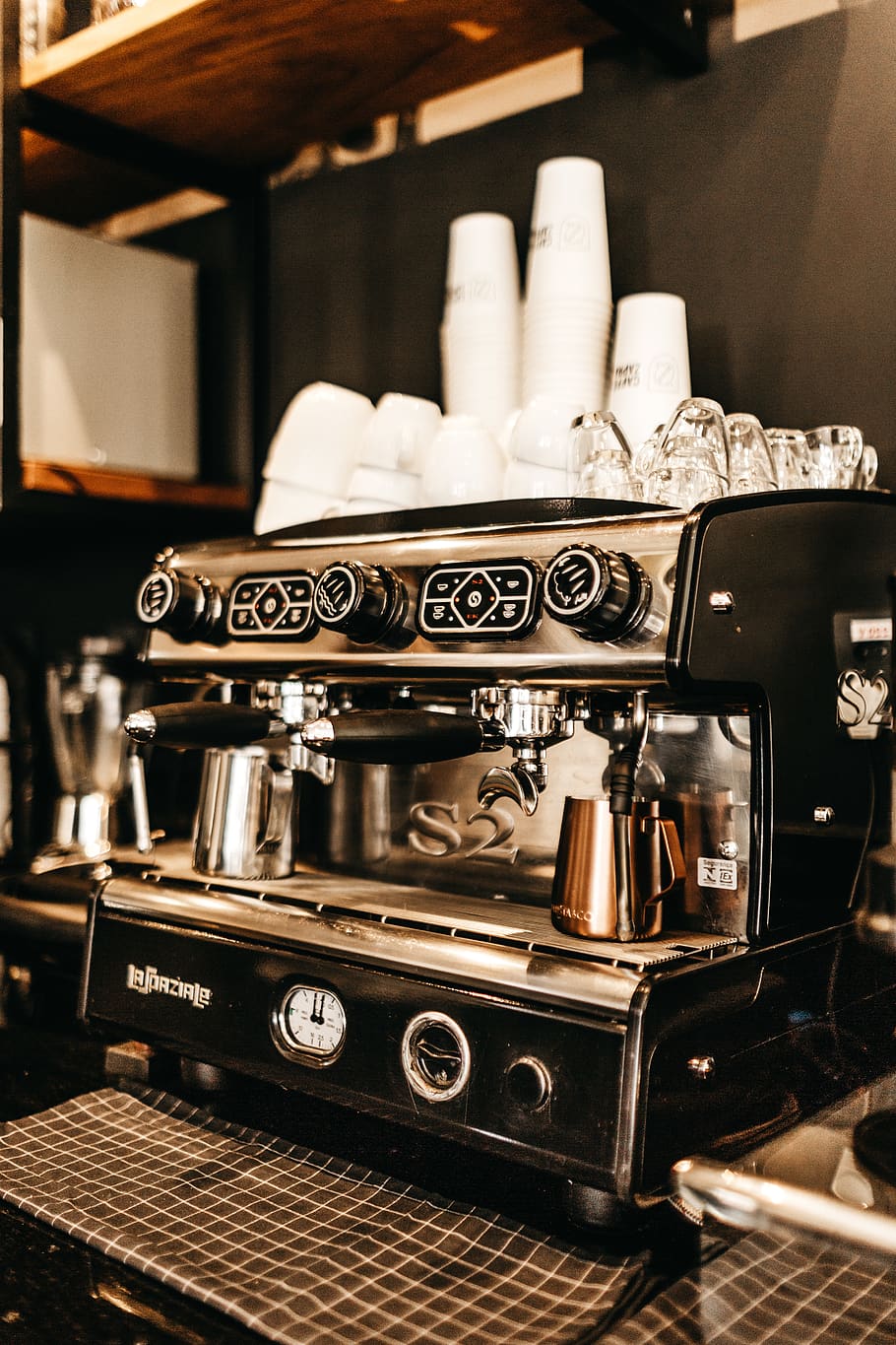 black espresso machine, indoors, machinery, technology, no people, HD wallpaper