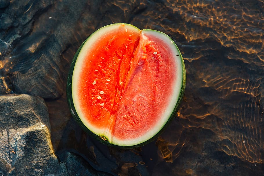 sliced watermelon, fruit, food, flora, produce, citrus fruit HD wallpaper