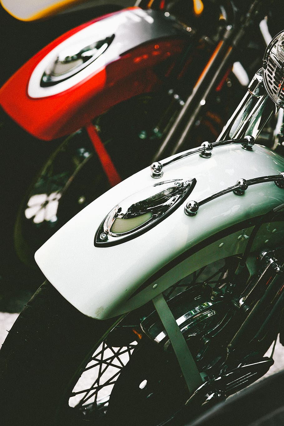 Close-Up Photo of Motorcycle, blur, chopper, chrome, classic HD wallpaper